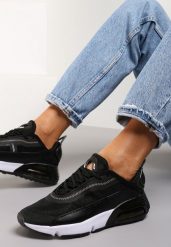 Czarne Sneakersy Azama. Czarne obuwie sportowe damskie Renee, bez wzorów. Za 129.99 zł.