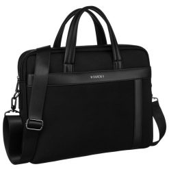 Męska torba na laptopa Rovicky R-C5905 czarna. Czarne torby na laptopa męskie ROVICKY, bez wzorów, ze skóry. Za 149.99 zł.