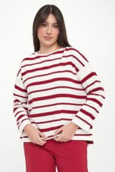 Sweter damski w paski Locusta MM. Swetry damskie MM, xs, bez wzorów, bez kołnierzyka, bez ramiączek, bez kaptura. Za 919.00 zł.