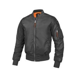Kurtka przejściowa męska Pitbull MA-1 Logo. Szare kurtki męskie PITBULL, m, bez wzorów, bez kaptura. Za 319.00 zł.