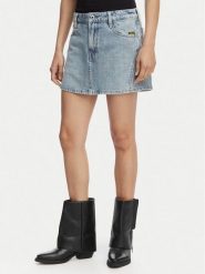 G-Star Raw Spódnica jeansowa Cinch D28409-E352 Niebieski Regular Fit. Niebieskie spódnice damskie G-Star Raw, bez wzorów, z bawełny, retro. Za 349.99 zł.