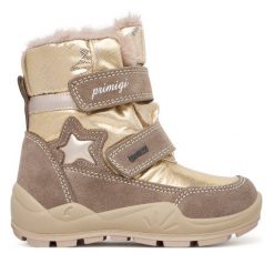 Śniegowce Primigi. Brązowe śniegowce dziewczęce Primigi, z gore-texu, bez zapięcia. Za 439.99 zł.