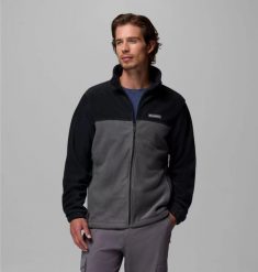 Bluza sportowa polarowa męska Columbia Steens Mountain 20 Full Zip Fleece. Czarne bluzy męskie Columbia, m, bez wzorów, z materiału, bez kaptura. Za 162.99 zł.