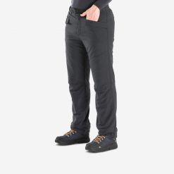 Spodnie turystyczne męskie Quechua NH100 Warm -18°C. Szare spodnie sportowe męskie QUECHUA, m, bez wzorów, z materiału, trekkingowe. Za 129.99 zł.