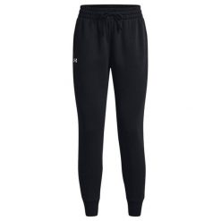 Spodnie Do Biegania Rival Fleece Dla Kobiet. Czarne spodnie sportowe damskie Under Armour, bez wzorów, do biegania. Za 302.99 zł.