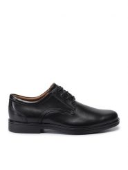 Clarks Półbuty Un Aldric Lace 261326777 Czarny. Czarne eleganckie półbuty Clarks, ze skóry, wizytowe, bez zapięcia. Za 409.99 zł.