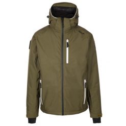 Dlx Graham - Męski kombinezon narciarski Dlx Dark Olive. Zielone kurtki męskie DLX, na zimę, m, bez wzorów, sportowe, bez kaptura. Za 624.99 zł.