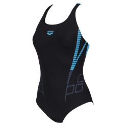 Damski kostium kąpielowy 1-częściowy Arena Shiner Pro Back One Piece. Czarne kostiumy jednoczęściowe damskie Arena, l, bez wzorów, z materiału, klasyczne, do pływania. Za 237.00 zł.