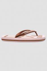EA7 EMPORIO ARMANI Brązowe japonki. Brązowe klapki damskie EA7 Emporio Armani, bez wzorów, bez obcasa. W wyprzedaży za 181.99 zł.