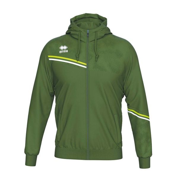 Bluza Errea Eber Ad Dorośli. Zielone bluzy męskie ERREA, s, bez wzorów, z materiału, z kapturem, do biegania. Za 293.99 zł.