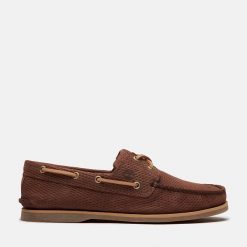 Timberland Classic Boat Shoe DKBRN Mokasyny męskie. Brązowe mokasyny męskie Timberland, z denimu, eleganckie. Za 629.99 zł.