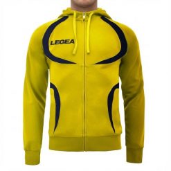 Kurtka rozgrzewkowa Damska Bieganie Natura Żółto-Niebieska Model. Niebieskie kurtki sportowe damskie Legea, xs, z aplikacjami, z materiału, z kapturem, do biegania. Za 68.00 zł.