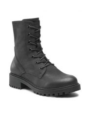 Clara Barson Trapery WS5600-09 Czarny. Czarne kozaki damskie Clara Barson, ze skóry. Za 159.99 zł.