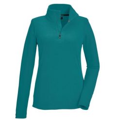 Bluza damska Killtec KSW 101 WMN FLC SHRT. Niebieskie bluzy sportowe damskie KILLTEC, s, bez wzorów, bez kaptura, trekkingowe. W wyprzedaży za 89.99 zł.