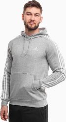 Adidas Bluza męska adidas Essentials Fleece 3-Stripes Hoodie szara IJ6474 L. Szare bluzy męskie Adidas, l, bez wzorów, bez kaptura. Za 224.45 zł.