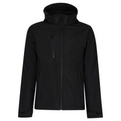 Męska Kurtka Venturer 3warstwowa Soft Shell Z Kapturem. Czarne kurtki męskie Regatta, m, bez wzorów, trekkingowe. Za 199.99 zł.