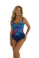 Strój kąpielowy damski jednoczęściowy kostium plażowy Self Bari 5. Niebieskie kostiumy jednoczęściowe damskie SELF HEAT, l, bez wzorów, z materiału, eleganckie, do pływania. Za 241.98 zł.