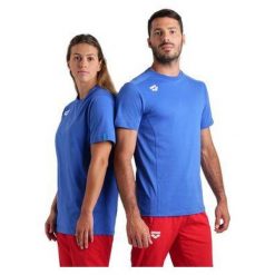 Koszulka Arena Team Panel. Niebieskie koszulki sportowe damskie Arena, xs, bez wzorów, bez kołnierzyka, bez ramiączek, do pływania. Za 156.50 zł.