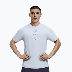 Koszulka treningowa męska PUMA Hyrox Dryelite Training Tee gray. Szare buty sportowe męskie Puma, m, bez wzorów, z elastanu, bez kołnierzyka, bez ramiączek, na fitness i siłownię. Za 229.99 zł.