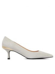 LOVE MOSCHINO Czółenka JA10326G1OJA0110 Szary. Szare czółenka damskie Love Moschino, bez wzorów, ze skóry, bez obcasa, bez zapięcia. Za 906.99 zł.