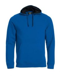 Clique Classic Hoody – bluza z kapturem z bawełnianej mieszanki, kieszeń. Niebieskie bluzy męskie CLIQUE, m, bez wzorów, z bawełny, z kapturem. Za 216.77 zł.