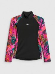 4F Top do pływania z nadrukiem damski - multikolor XXL. Brązowe koszulki sportowe damskie 4f, s, bez wzorów, z materiału, bez kołnierzyka, bez ramiączek, do pływania. Za 149.99 zł.