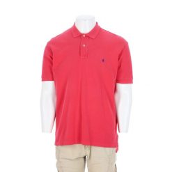 Second life - Polo Ralph Lauren koszulka męska z krótkim rękawem - Jak nowy. Czerwone koszulki polo męskie Ralph Lauren, l, bez wzorów, z materiału, eleganckie, bez ramiączek. Za 127.76 zł.