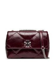 Tory Burch Torebka Kira Diamond 169326 Bordowy. Czerwone torebki do ręki damskie Tory Burch, bez wzorów, ze skóry, wizytowe, bez dodatków. Za 2,929.00 zł.