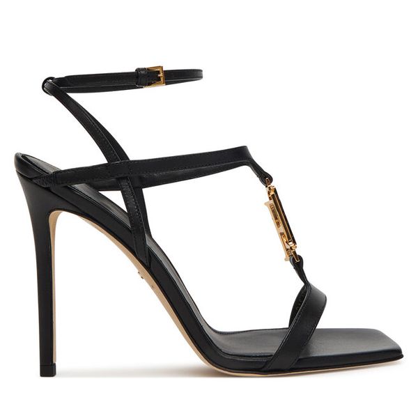 Sandały Elisabetta Franchi. Czarne sandały damskie Elisabetta Franchi, bez wzorów, bez obcasa, na szpilce, bez zapięcia. Za 1,587.99 zł.