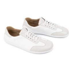 WASAK Buty męskie barefoot minimalistyczne skórzane 0742W białe. Białe półbuty na co dzień męskie ze skóry, bez zapięcia. Za 484.00 zł.