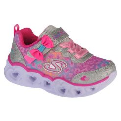 Buty sportowe Sneakersy dziewczęce, Heart Lights Untamed Hearts. Szare buty sportowe dziewczęce Skechers, bez wzorów, bez zapięcia, trekkingowe, Skechers Sport. Za 229.99 zł.