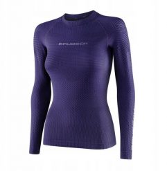 LS1594W Koszulka damska 3D PRO z długim rękawem fioletowy XL. Fioletowe t-shirty damskie Brubeck, xl, bez wzorów, bez kołnierzyka. Za 189.46 zł.