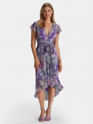 Swing Sukienka letnia 5AG14300 Fioletowy Regular Fit. Fioletowe sukienki damskie Swing, na lato, bez wzorów, z syntetyku, bez kołnierzyka, bez ramiączek. Za 1,309.00 zł.
