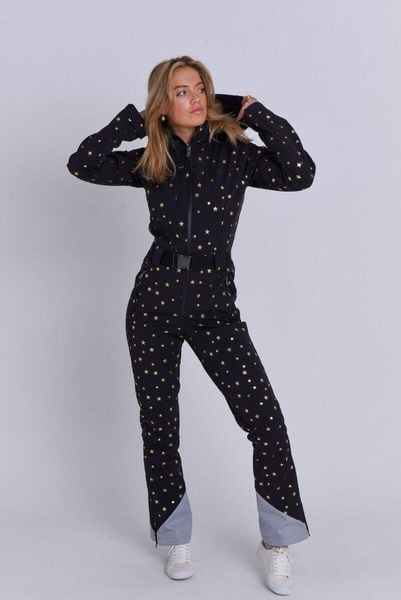 Elegancki kombinezon narciarski - Shining Star. Czarne spodnie snowboardowe damskie OOSC, na zimę, m, z aplikacjami, z polaru, eleganckie, narciarskie. Za 2,445.99 zł.
