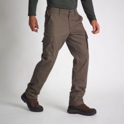 Spodnie outdoor Solognac 520. Brązowe spodnie sportowe męskie SOLOGNAC, l, bez wzorów, z bawełny, outdoorowe. Za 139.99 zł.