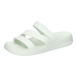 Klapki Crocs Getaway Strappy W Damskie. Niebieskie klapki damskie Crocs, bez wzorów, bez obcasa. Za 173.05 zł.