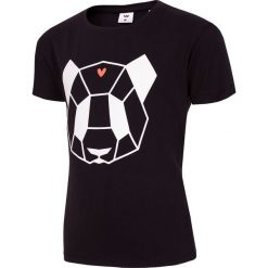 T-shirt dla małych dziewczynek JTSD102C - czarny. Czarne t-shirty i topy dla dziewczynek marki 4f, bez wzorów, z bawełny, bez ramiączek. W wyprzedaży za 19.99 zł.