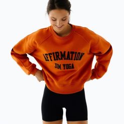 Bluza polarowa damska JoyInMe Classic Pullover. Brązowe bluzy damskie Joy in me, l, bez wzorów, z bawełny, bez kaptura. Za 479.99 zł.