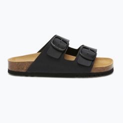 Klapki damskie Scholl Josephine. Czarne klapki damskie Scholl, bez wzorów, z materiału, bez obcasa. Za 209.99 zł.