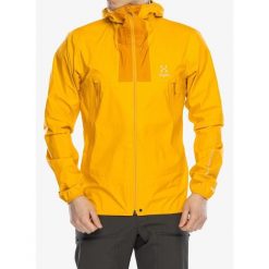 Kurtka przeciwdeszczowa męska Haglofs L.I.M Proof Jacket. Żółte kurtki sportowe męskie Haglöfs, l, bez wzorów, trekkingowe. Za 613.99 zł.