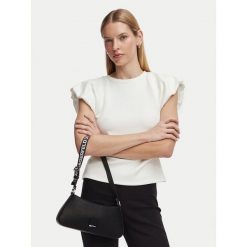 Torebka Karl Lagerfeld Jeans. Czarne torebki do ręki damskie Karl Lagerfeld Jeans, bez wzorów, z jeansu, klasyczne, bez dodatków. Za 549.99 zł.