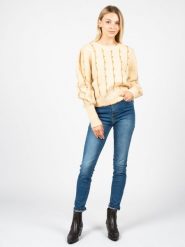Silvian Heach Sweter "Kuina" | PGA22187 | Kobieta | Beżowy, Kremowy. Białe swetry damskie Silvian Heach, m, bez wzorów, z dzianiny, bez kołnierzyka, bez ramiączek, bez kaptura. W wyprzedaży za 319.00 zł.