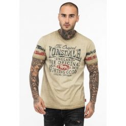 T-shirt regularny Lonsdale Skeld. Brązowe t-shirty męskie Lonsdale, xl, bez wzorów, z bawełny, retro, bez kołnierzyka. Za 183.00 zł.