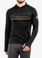 Bluza z kapturem Sensor Merino UP Fleece Hooded. Czarne bluzy męskie Sensor, s, bez wzorów, ze skóry, z kapturem. Za 346.49 zł.