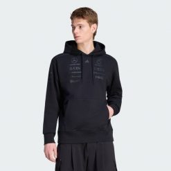 Męska bluza z kapturem Mercedes-AMG Petronas Formula 1 Team Night Driver. Czarne bluzy męskie Adidas, bez zapięcia, na fitness i siłownię. Za 479.00 zł.