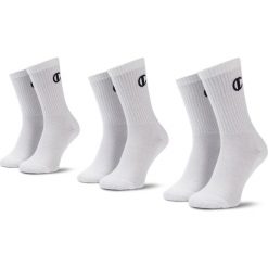 Zestaw 3 par wysokich skarpet damskich CHAMPION - 3PP Crew Socks 804558-WW001 Wht/Wht/Wht. Białe skarpety damskie marki Champion, bez wzorów, z bawełny. Za 39.99 zł.