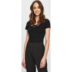 Tally Weijl - Top. Czarne topy damskie marki TALLY WEIJL, z bawełny, z krótkim rękawem. Za 39.90 zł.