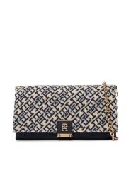 Tommy Hilfiger Torebka Th Her Chain Cross Jacqu AW0AW18637 Granatowy. Niebieskie torebki do ręki damskie Tommy Hilfiger, bez wzorów, ze skóry, wizytowe, bez dodatków. Za 649.99 zł.