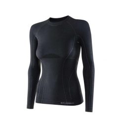 Koszulka wełniana z długim rękawem damska Brubeck ACTIVE WOOL. Czarne t-shirty damskie Brubeck, xl, bez wzorów, z elastanu, bez kołnierzyka. Za 243.99 zł.