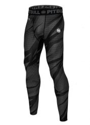 Legginsy dla dorosłych techniczne sportowe Dot Camo II. Czarne legginsy sportowe męskie PITBULL, l, bez wzorów, z materiału, na fitness i siłownię. Za 159.00 zł.